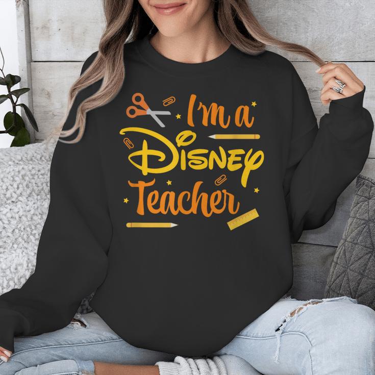 Disney Back To School I'm A Disney Teacher Crafty Logo Unisex Sweatshirt, funny design Disney Back To School I'm A Disney Teacher Crafty Logo Unisex Sweatshirt, funny design