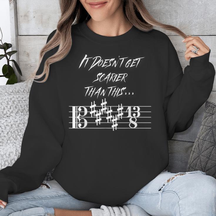It Doesn't Get Scarier Halloween Music Teacher Costume For Men Women Unisex Sweatshirt, funny design It Doesn't Get Scarier Halloween Music Teacher Costume For Men Women Unisex Sweatshirt, funny design