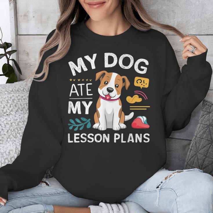 My Dog Ate My Lesson Plan Teacher Back To School Unisex Sweatshirt, funny design My Dog Ate My Lesson Plan Teacher Back To School Unisex Sweatshirt, funny design