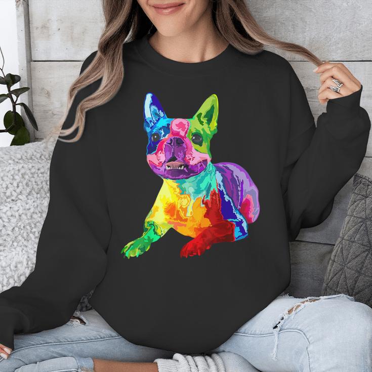 Dog Lover Boston Terrier Dog Colorful Boston Terrier Men Women Kids Unisex Sweatshirt, funny design