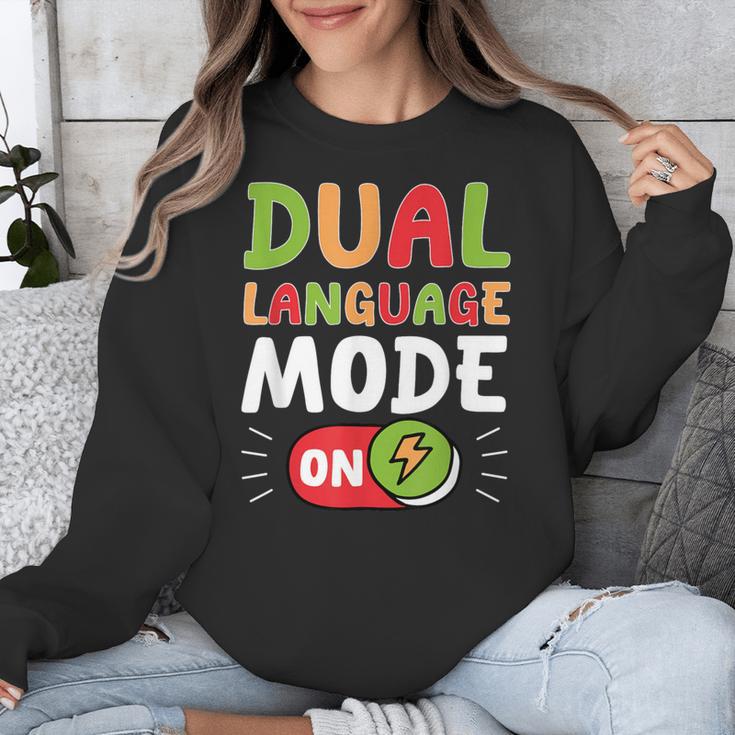 Dual Language Teacher Bilingual Teacher Unisex Sweatshirt, funny design Dual Language Teacher Bilingual Teacher Unisex Sweatshirt, funny design