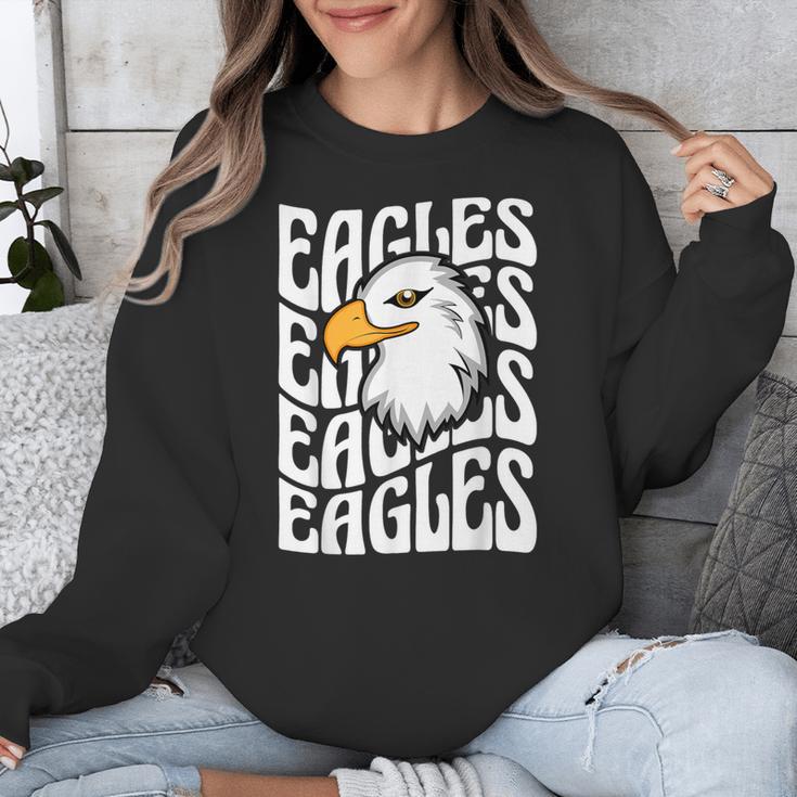 Eagles School Sports Fan Team Spirit Teacher Parent Student Unisex Sweatshirt, funny design