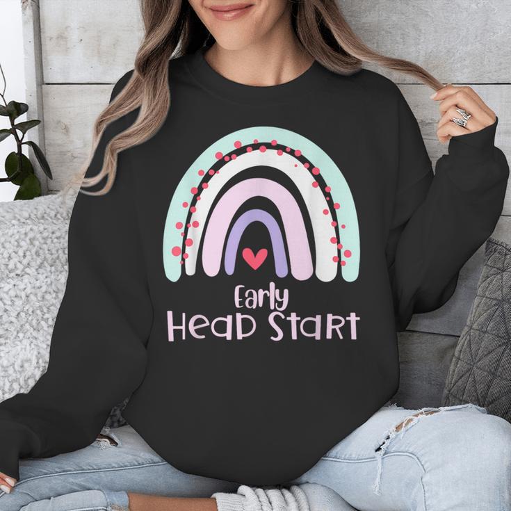 Early Headstart Cute Retro Rainbow Teachers Unisex Sweatshirt, funny design Early Headstart Cute Retro Rainbow Teachers Unisex Sweatshirt, funny design