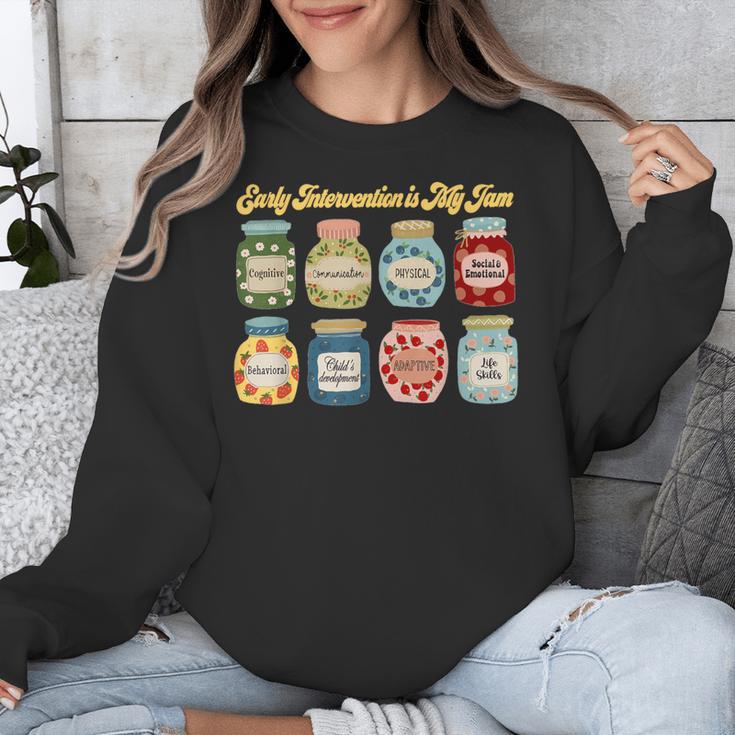 Early Intervention Is My Jam Early Intervention Teacher Unisex Sweatshirt, funny design Early Intervention Is My Jam Early Intervention Teacher Unisex Sweatshirt, funny design