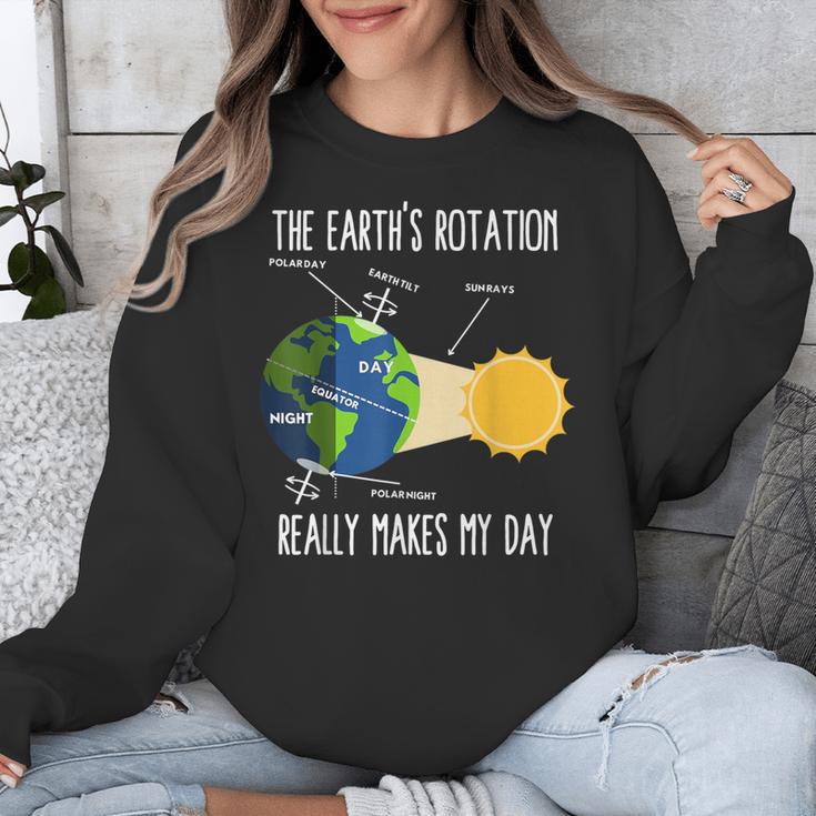 Earth Rotation Earth Day Science Teacher Kids Women Unisex Sweatshirt, Science Teacher Gifts, funny design Earth Rotation Earth Day Science Teacher Kids Women Unisex Sweatshirt, Science Teacher Gifts, funny design