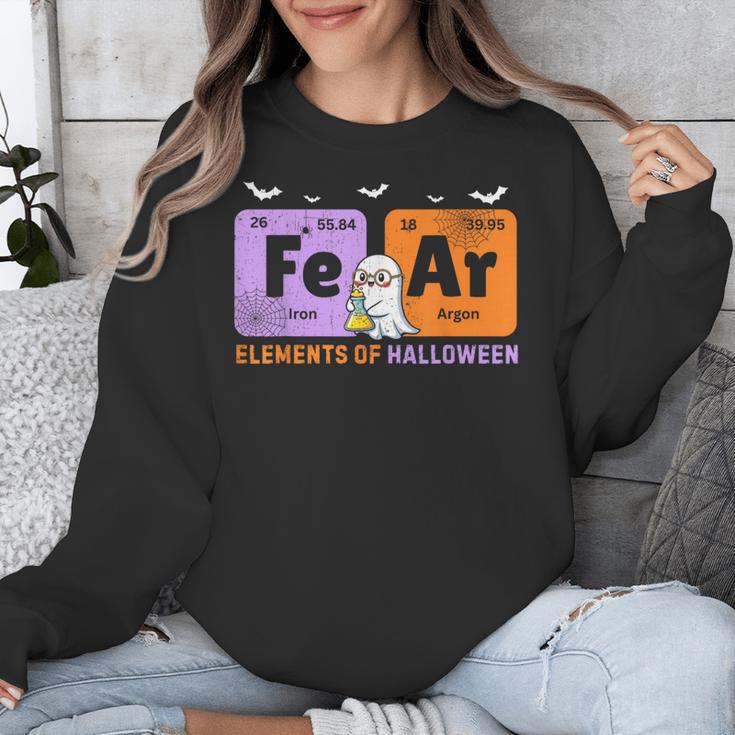Elements Of Halloween Fear Periodically Chemistry Teacher Unisex Sweatshirt, funny design
