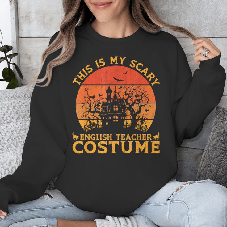 English Teacher Matching This Is My Scary Halloween Costume Unisex Sweatshirt, English Teacher Gifts, funny design English Teacher Matching This Is My Scary Halloween Costume Unisex Sweatshirt, English Teacher Gifts, funny design