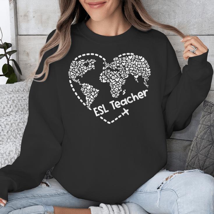 ESL Teacher ESOL Student Cute Heart Shape English Teacher Unisex Sweatshirt, Esl Teacher Gifts, English Teacher Gifts, funny design ESL Teacher ESOL Student Cute Heart Shape English Teacher Unisex Sweatshirt, Esl Teacher Gifts, English Teacher Gifts, funny design