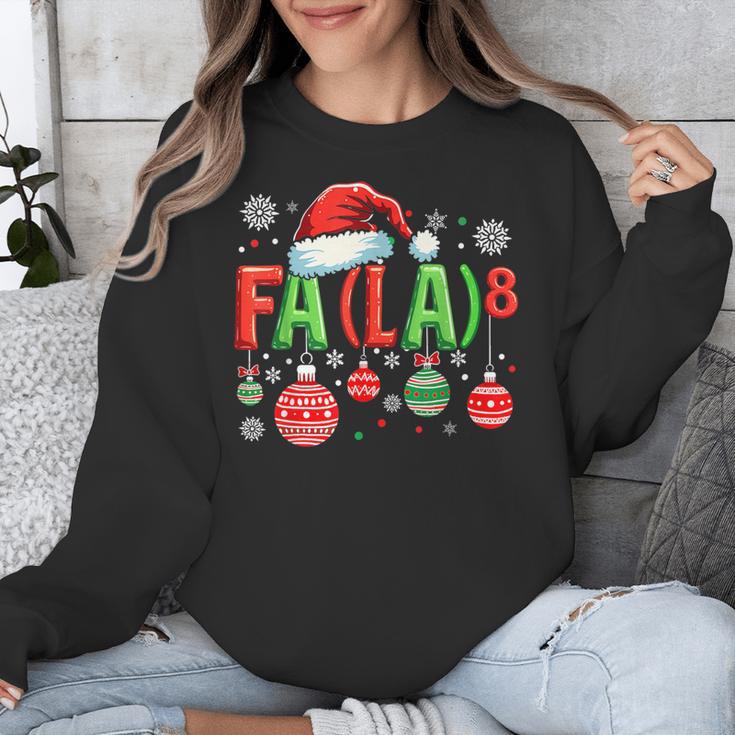 FA LA 8 Christmas Santa FA La Math Teacher Student Unisex Sweatshirt, funny design