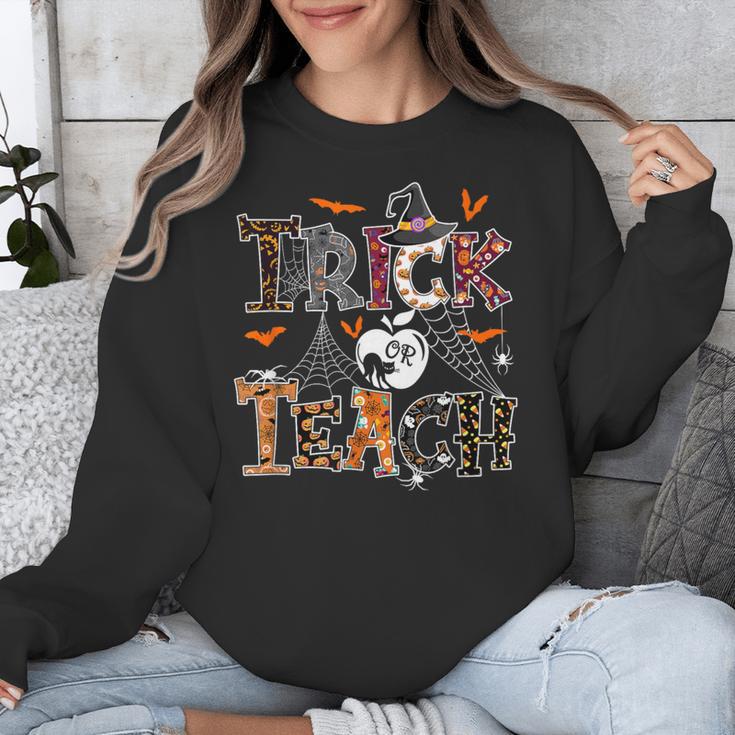 Fall Holiday Themed Thanksgiving Halloween Teacher Trick Or Unisex Sweatshirt, funny design Fall Holiday Themed Thanksgiving Halloween Teacher Trick Or Unisex Sweatshirt, funny design
