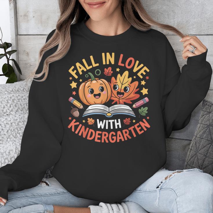 Fall In Love With Kindergarten Autumn Kindergarten Teacher Unisex Sweatshirt, funny design Fall In Love With Kindergarten Autumn Kindergarten Teacher Unisex Sweatshirt, funny design
