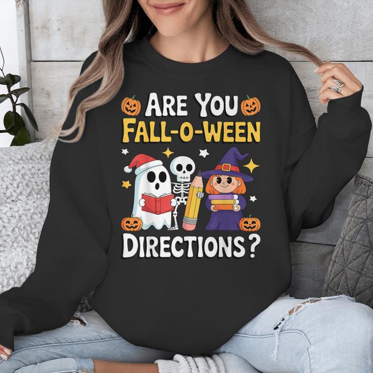Are You Fall O Ween Directions Halloween Teacher Ghost Unisex Sweatshirt, funny design Are You Fall O Ween Directions Halloween Teacher Ghost Unisex Sweatshirt, funny design