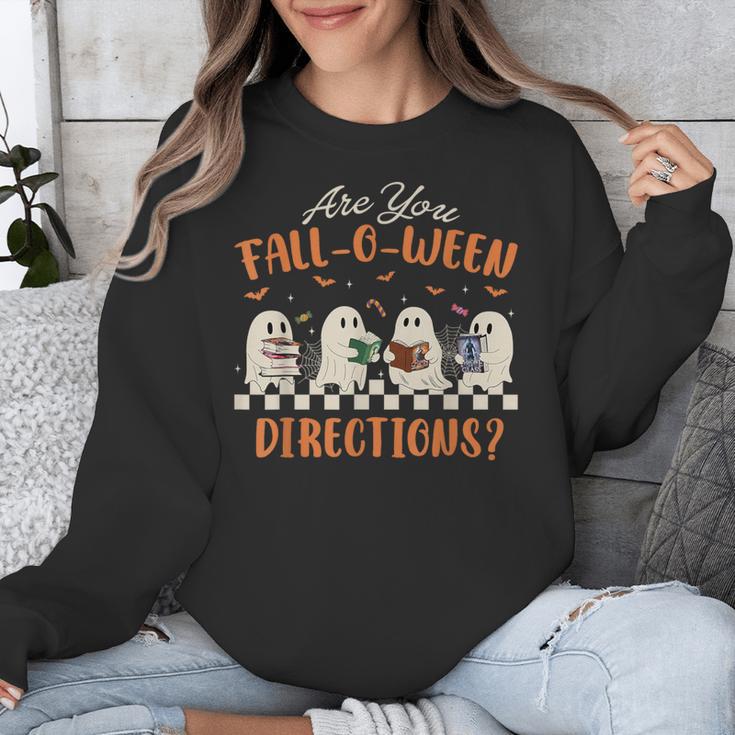 Are You Fall-O-Ween Directions Halloween TeacherGhost Book Unisex Sweatshirt, funny design Are You Fall-O-Ween Directions Halloween TeacherGhost Book Unisex Sweatshirt, funny design