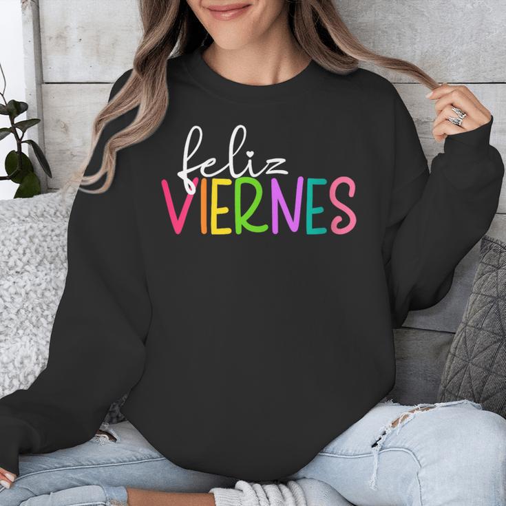 Feliz Viernes Happy Friday Spanish Teacher Friday Spanish Sp Unisex Sweatshirt, funny design Feliz Viernes Happy Friday Spanish Teacher Friday Spanish Sp Unisex Sweatshirt, funny design