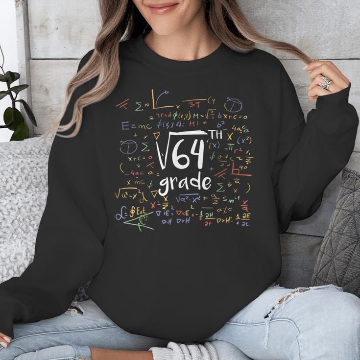 First Day Of School 8th Grade Square Root Of 64 Math Teacher Unisex Sweatshirt, First Grade Teacher Gifts, funny design First Day Of School 8th Grade Square Root Of 64 Math Teacher Unisex Sweatshirt, First Grade Teacher Gifts, funny design