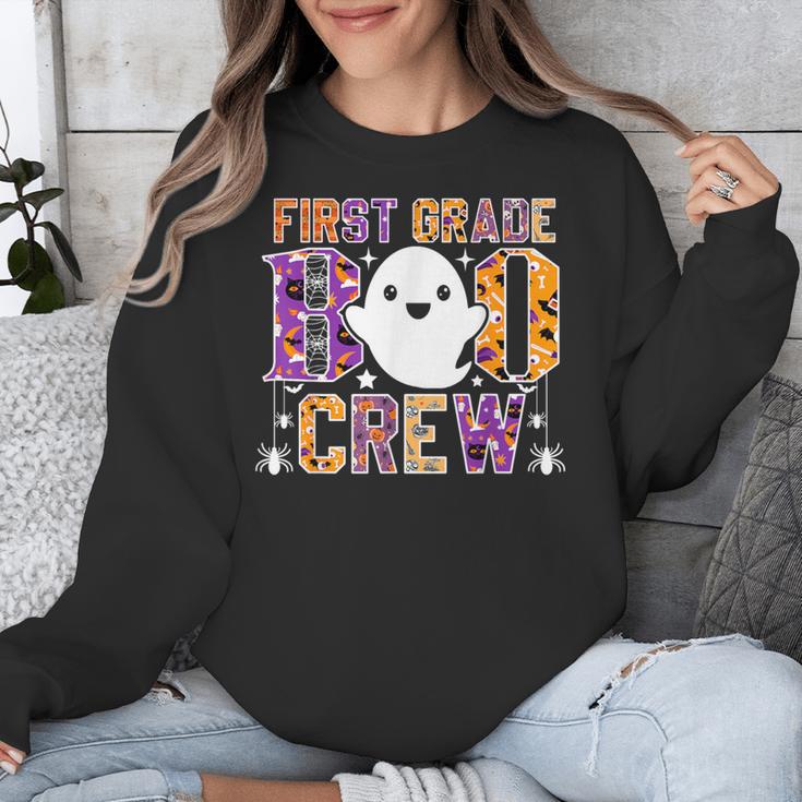 First Grade Boo Crew Teacher Student Halloween Costume Unisex Sweatshirt, First Grade Teacher Gifts, funny design First Grade Boo Crew Teacher Student Halloween Costume Unisex Sweatshirt, First Grade Teacher Gifts, funny design
