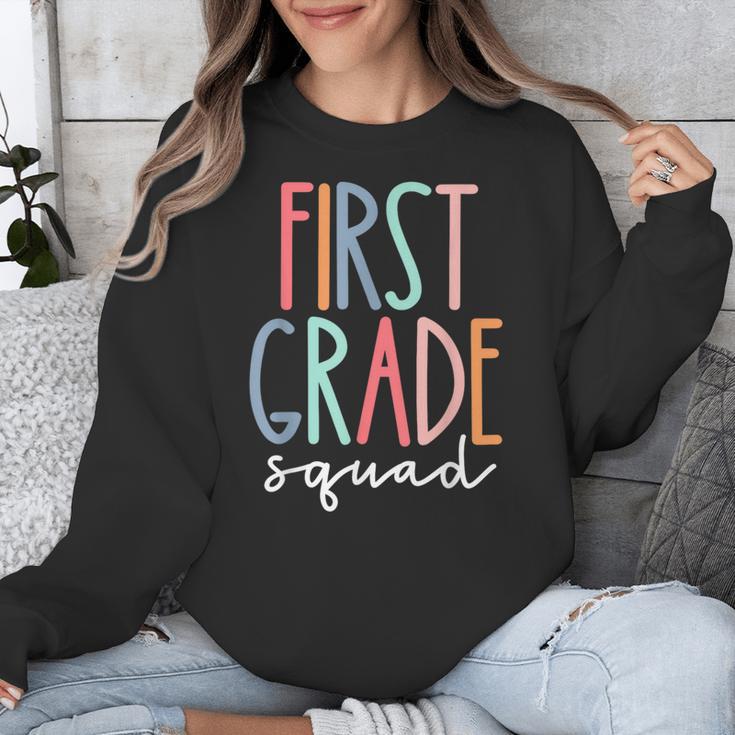First Grade Squad 1st Grade Teacher Crew Back To School Team Unisex Sweatshirt, First Grade Teacher Gifts, funny design