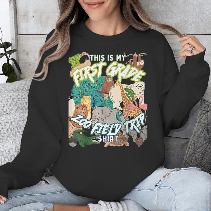 First Grade Zoo Field Trip Matching Student Teacher Class Unisex Sweatshirt, First Grade Teacher Gifts, funny design First Grade Zoo Field Trip Matching Student Teacher Class Unisex Sweatshirt, First Grade Teacher Gifts, funny design