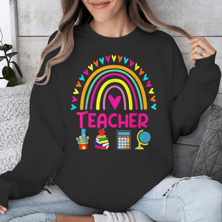Future Kids Career Teacher Rainbow Boy Girl Graduations Unisex Sweatshirt, Future Teacher Gifts, funny design