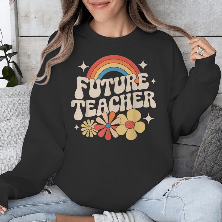 Future Teacher Kids Youth Girls Rainbow Pre-k Kindergarten Unisex Sweatshirt, Future Teacher Gifts, funny design