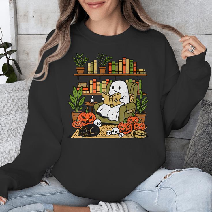 Ghost Library Reading Books Halloween Librarian Teacher Unisex Sweatshirt, funny design Ghost Library Reading Books Halloween Librarian Teacher Unisex Sweatshirt, funny design