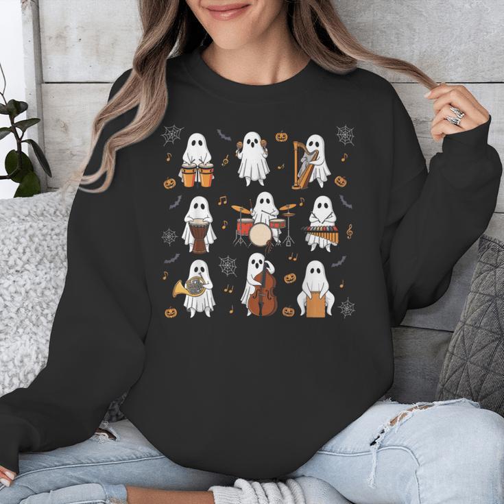 Ghost Music Teacher Halloween Musician Costume Unisex Sweatshirt, funny design Ghost Music Teacher Halloween Musician Costume Unisex Sweatshirt, funny design