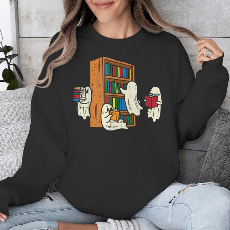 Ghosts Reading Books Teacher Halloween Librarian Boooks Unisex Sweatshirt, funny design Ghosts Reading Books Teacher Halloween Librarian Boooks Unisex Sweatshirt, funny design