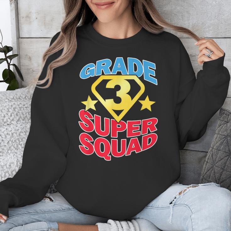 Grade 3 Super Squad Superhero Teacher Team Men Women Girls Kids Unisex Sweatshirt, Super Teacher Gifts, funny design