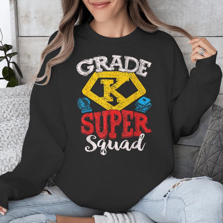Grade K Super Squad Superhero Kindergarten Teacher Team Unisex Sweatshirt, Super Teacher Gifts, funny design Grade K Super Squad Superhero Kindergarten Teacher Team Unisex Sweatshirt, Super Teacher Gifts, funny design