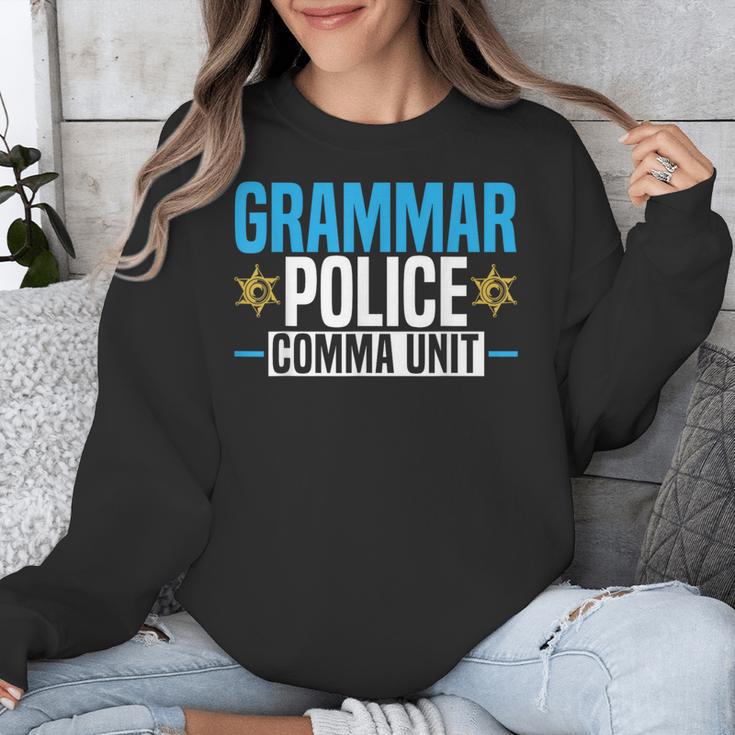 Grammar Police Comma Unit English Teacher Grammar Teacher For Men Women Unisex Sweatshirt, English Teacher Gifts, funny design