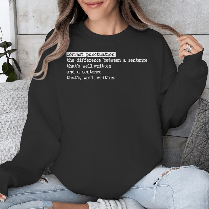Grammar Teacher And Punny Punctuation Unisex Sweatshirt, funny design Grammar Teacher And Punny Punctuation Unisex Sweatshirt, funny design