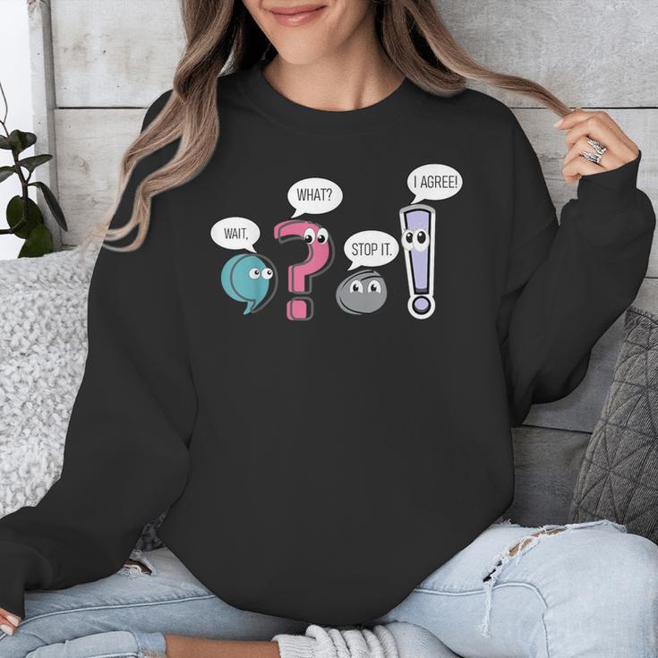 Grammar TeacherWait What Stop It I Agree Unisex Sweatshirt, funny design Grammar TeacherWait What Stop It I Agree Unisex Sweatshirt, funny design