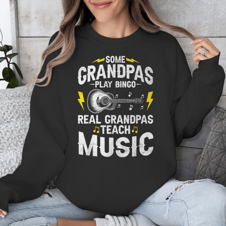 Some Grandpas Play Bingo Real Grandpas Teach Music Teacher Unisex Sweatshirt, funny design Some Grandpas Play Bingo Real Grandpas Teach Music Teacher Unisex Sweatshirt, funny design