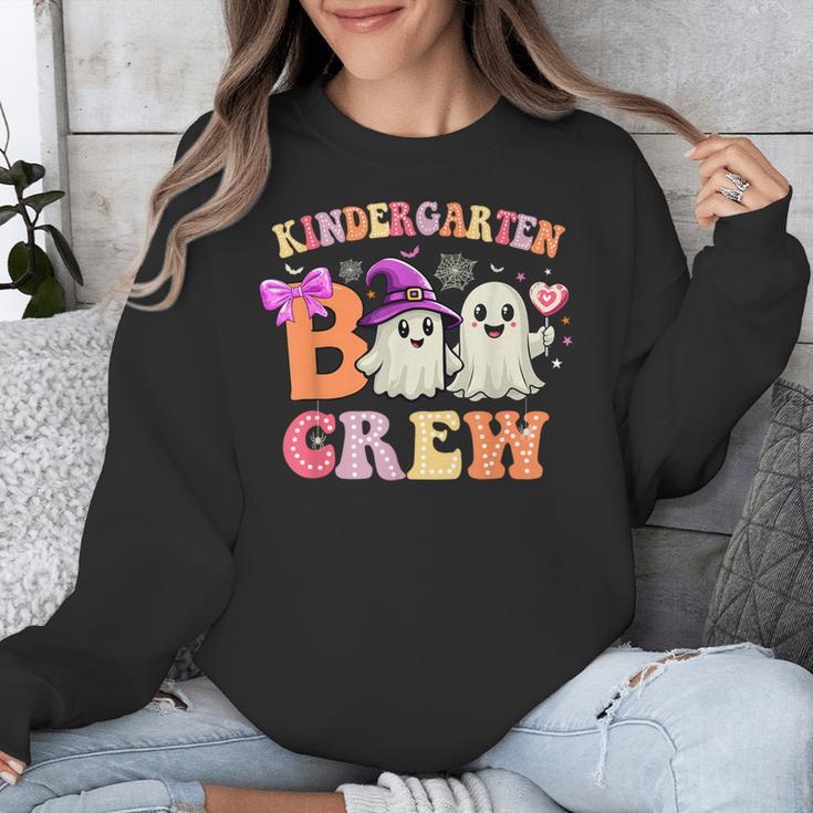 Groovy Kindergarten Boo Crew Kinder Halloween Teacher Kids Unisex Sweatshirt, Groovy Teacher Gifts, funny design Groovy Kindergarten Boo Crew Kinder Halloween Teacher Kids Unisex Sweatshirt, Groovy Teacher Gifts, funny design