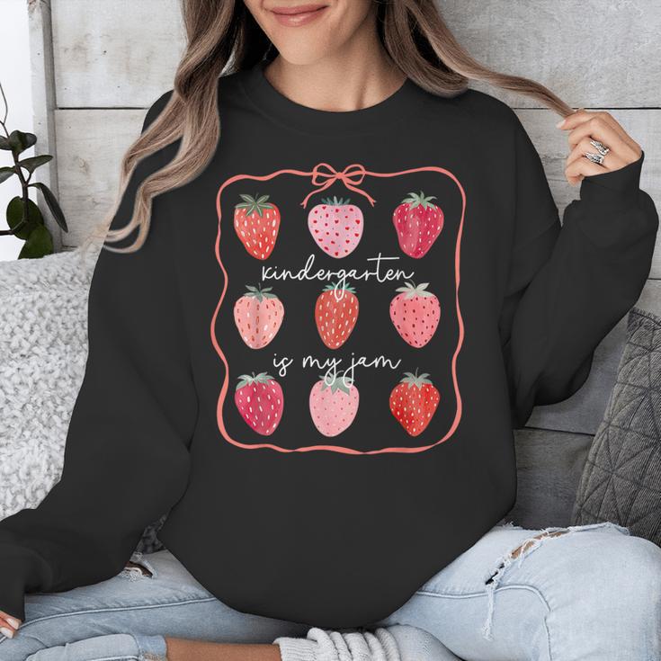 Groovy Kindergarten Is My Jam Strawberry Kinder Team Teacher Unisex Sweatshirt, Groovy Teacher Gifts, funny design Groovy Kindergarten Is My Jam Strawberry Kinder Team Teacher Unisex Sweatshirt, Groovy Teacher Gifts, funny design