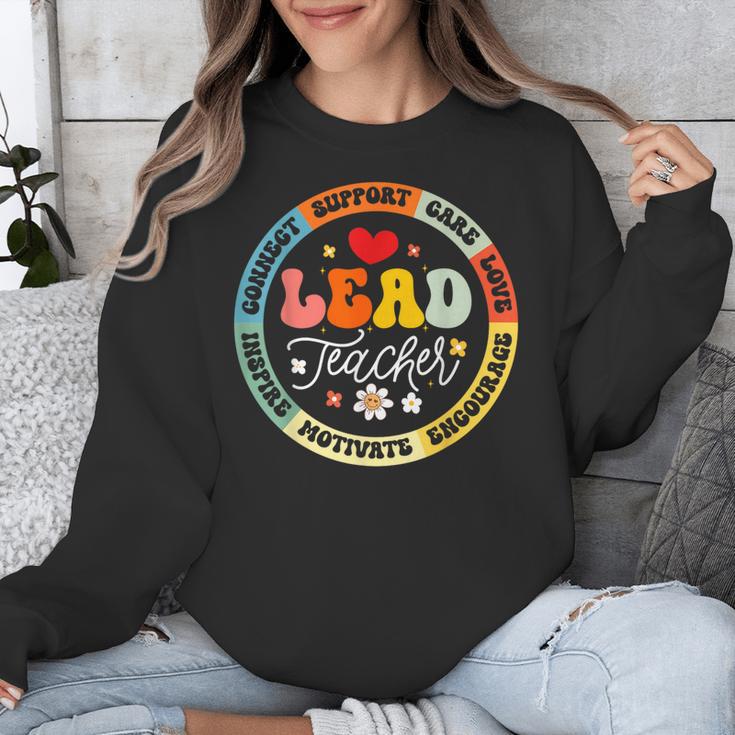Groovy Lead Teacher Appreciation Back To School Unisex Sweatshirt, Groovy Teacher Gifts, funny design Groovy Lead Teacher Appreciation Back To School Unisex Sweatshirt, Groovy Teacher Gifts, funny design