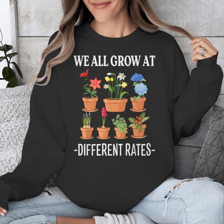 We All Grow At Different Rates Back To School Teacher Unisex Sweatshirt, funny design We All Grow At Different Rates Back To School Teacher Unisex Sweatshirt, funny design
