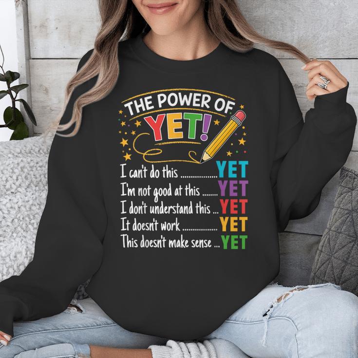 Growth Mindset Teacher Power Of Yet Inspirational Unisex Sweatshirt, funny design