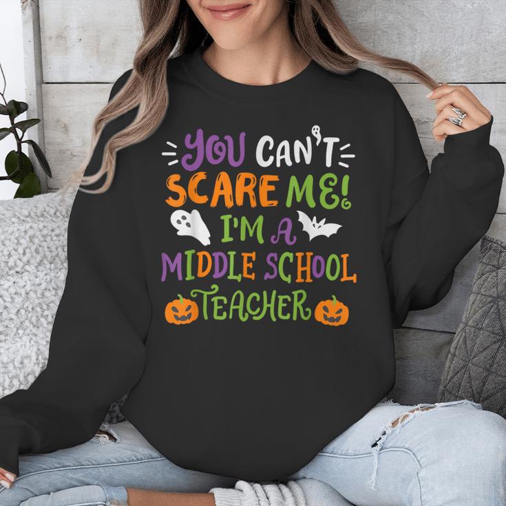 Halloween You Cant Scare Me Im A Middle School Teacher Unisex Sweatshirt, funny design