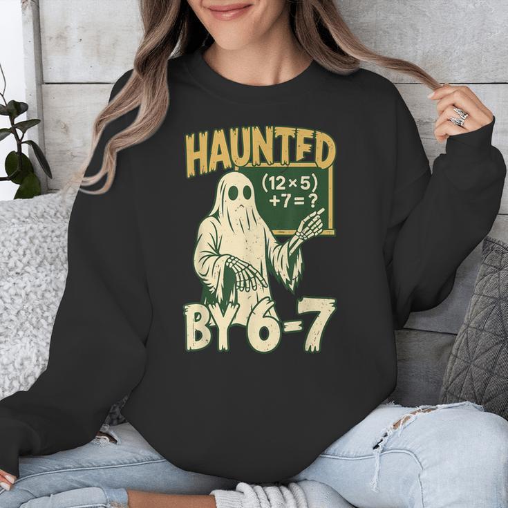 Halloween Costume Haunted By 67 Ghost Math Teacher Professor Unisex Sweatshirt, funny design Halloween Costume Haunted By 67 Ghost Math Teacher Professor Unisex Sweatshirt, funny design