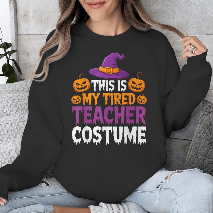 Halloween Costumes For Teachers Tired Teacher Costume Tee Unisex Sweatshirt, funny design