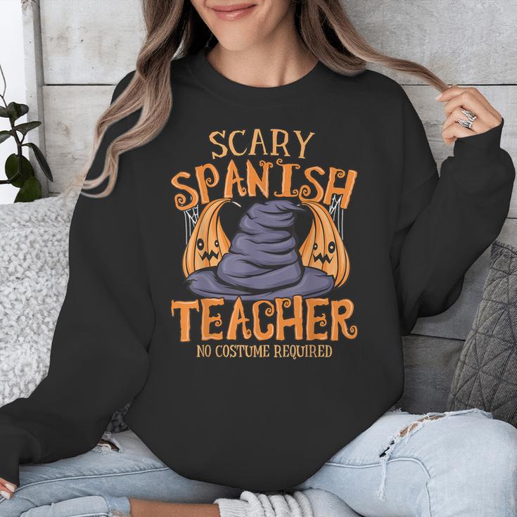 Halloween Scary Spanish Teacher No Costume Required For Men Women Unisex Sweatshirt, funny design
