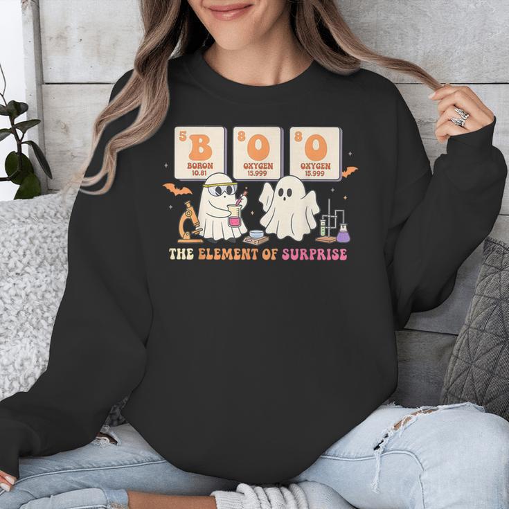 Halloween Science Teacher Boo Ghost The Element Of Surprise Unisex Sweatshirt, Science Teacher Gifts, funny design Halloween Science Teacher Boo Ghost The Element Of Surprise Unisex Sweatshirt, Science Teacher Gifts, funny design