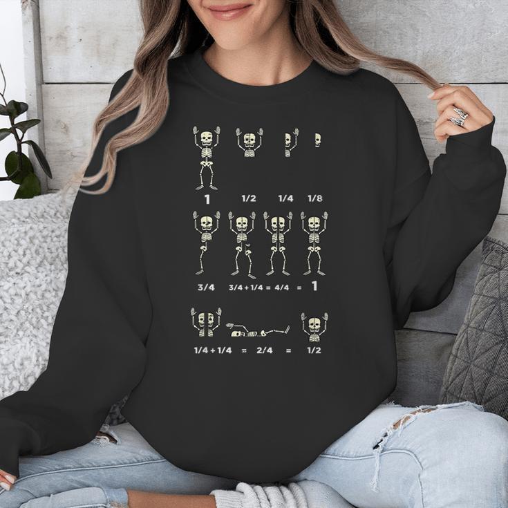 Halloween Skeleton Math Fraction Teacher Men Women Unisex Sweatshirt, funny design Halloween Skeleton Math Fraction Teacher Men Women Unisex Sweatshirt, funny design