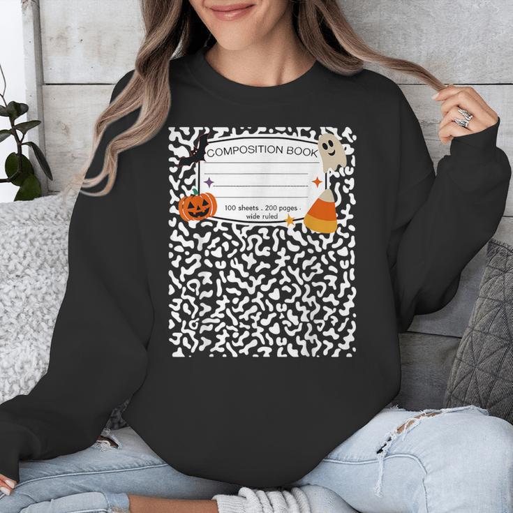 Halloween Teacher Composition Book Notebook Matching Group Unisex Sweatshirt, funny design Halloween Teacher Composition Book Notebook Matching Group Unisex Sweatshirt, funny design