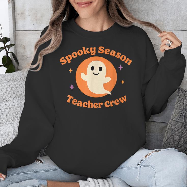 Halloween Teacher Crew Spooky Season Retro Ghost Unisex Sweatshirt, funny design Halloween Teacher Crew Spooky Season Retro Ghost Unisex Sweatshirt, funny design