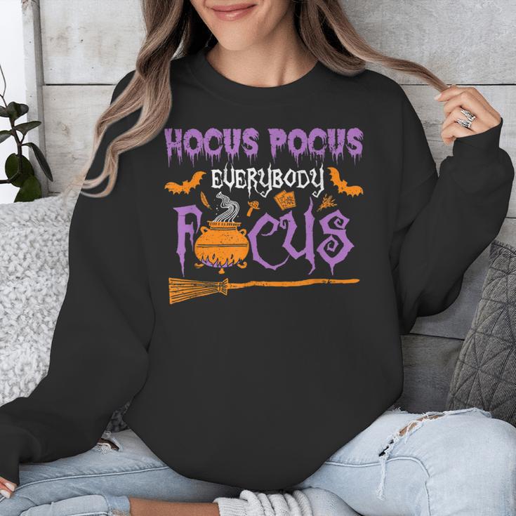 Halloween Teacher Or Student Hocus Pocus Everybody Focus For Men Women Kids Unisex Sweatshirt, funny design