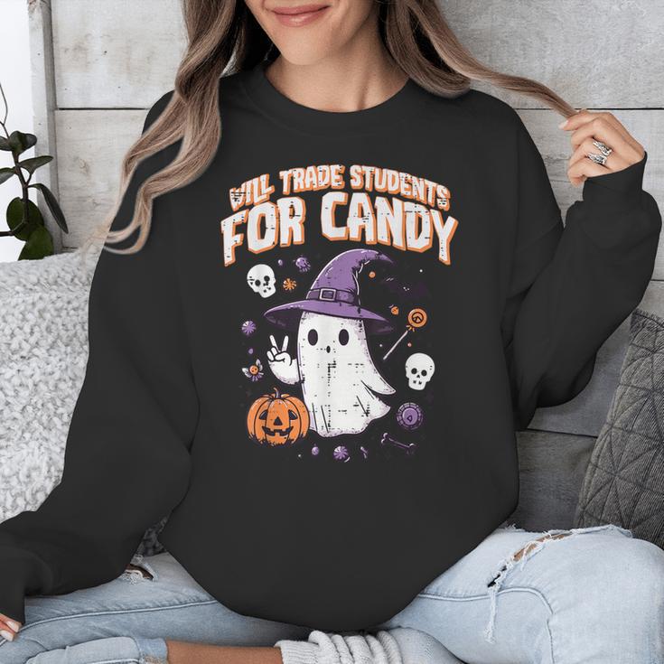 Halloween Teacher Trade Students For Candy Costume Women Unisex Sweatshirt, funny design Halloween Teacher Trade Students For Candy Costume Women Unisex Sweatshirt, funny design
