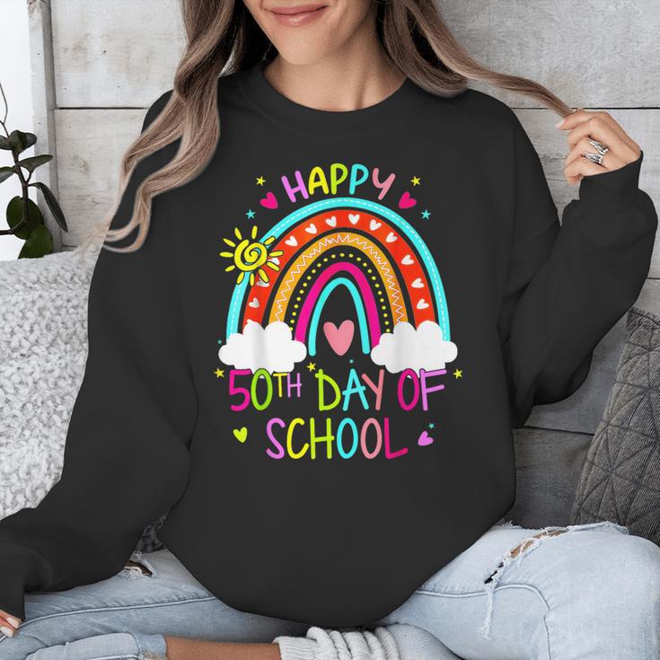 Happy 50th Days Of School Rainbow Teacher 50 Days Smarter Unisex Sweatshirt, funny design Happy 50th Days Of School Rainbow Teacher 50 Days Smarter Unisex Sweatshirt, funny design