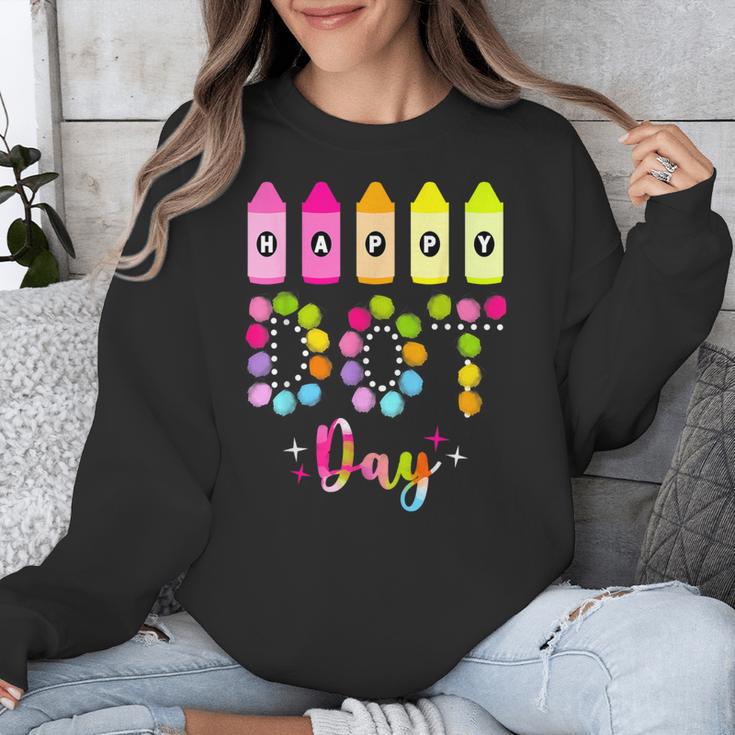 Happy Dot Day 2025 Teacher Kids Girls Colorful Polka Dot Day Unisex Sweatshirt, funny design Happy Dot Day 2025 Teacher Kids Girls Colorful Polka Dot Day Unisex Sweatshirt, funny design